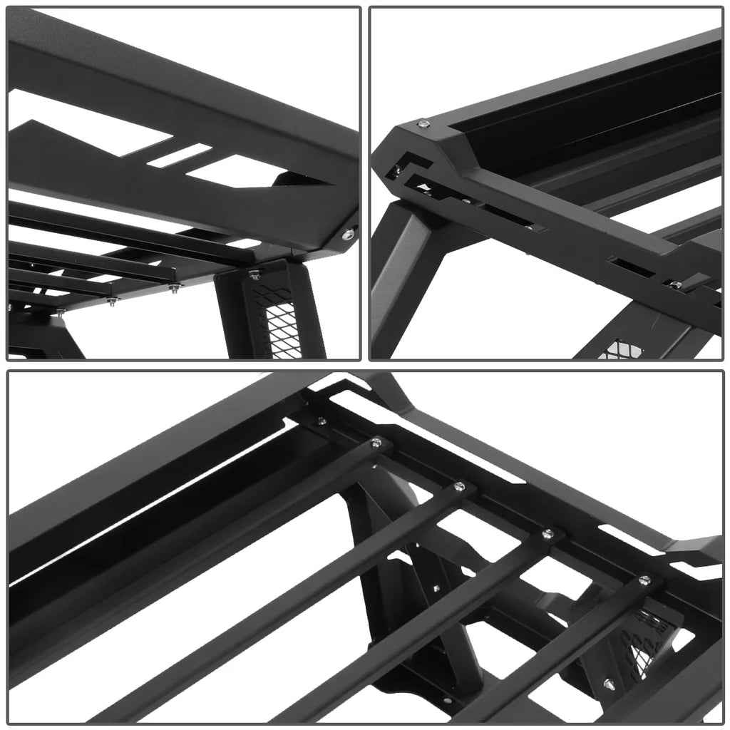 DNA Motoring TCRB-006 For 2005 to 2020 Toyota Tacoma Square Style Offroad Truck Bed Roll Bar+Cargo Box