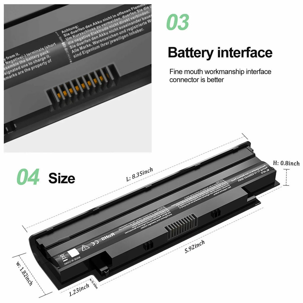 Battery N4010 for  Inspiron 13R 14R 17R N4050 N5010 N7010 fits 04YRJH J1KND
