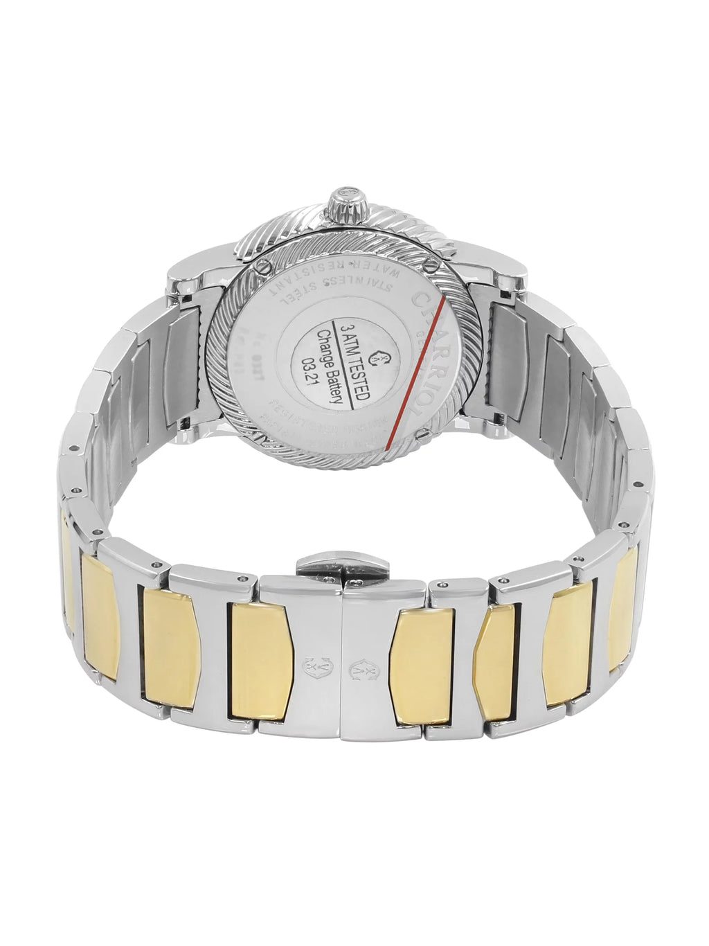 Charriol Parisii MOP 0.40cttw Two Tone Steel Quartz Ladies Watch P33SY2D.921.001
