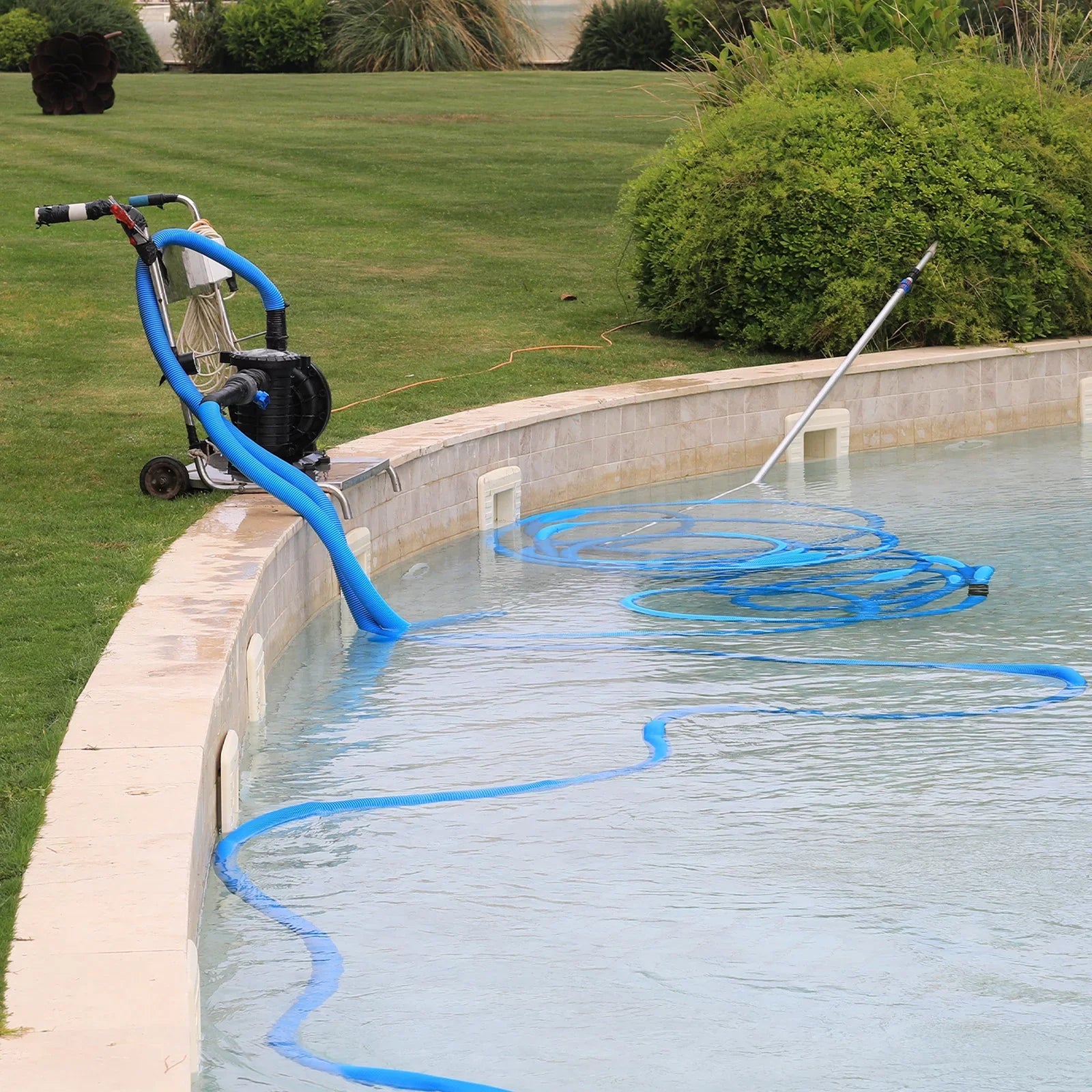 Lightweight Backwash Hose Lay FLatitude Reinforced Discharge PVC Hose 40mm ID 33ft for Swimming Pool
