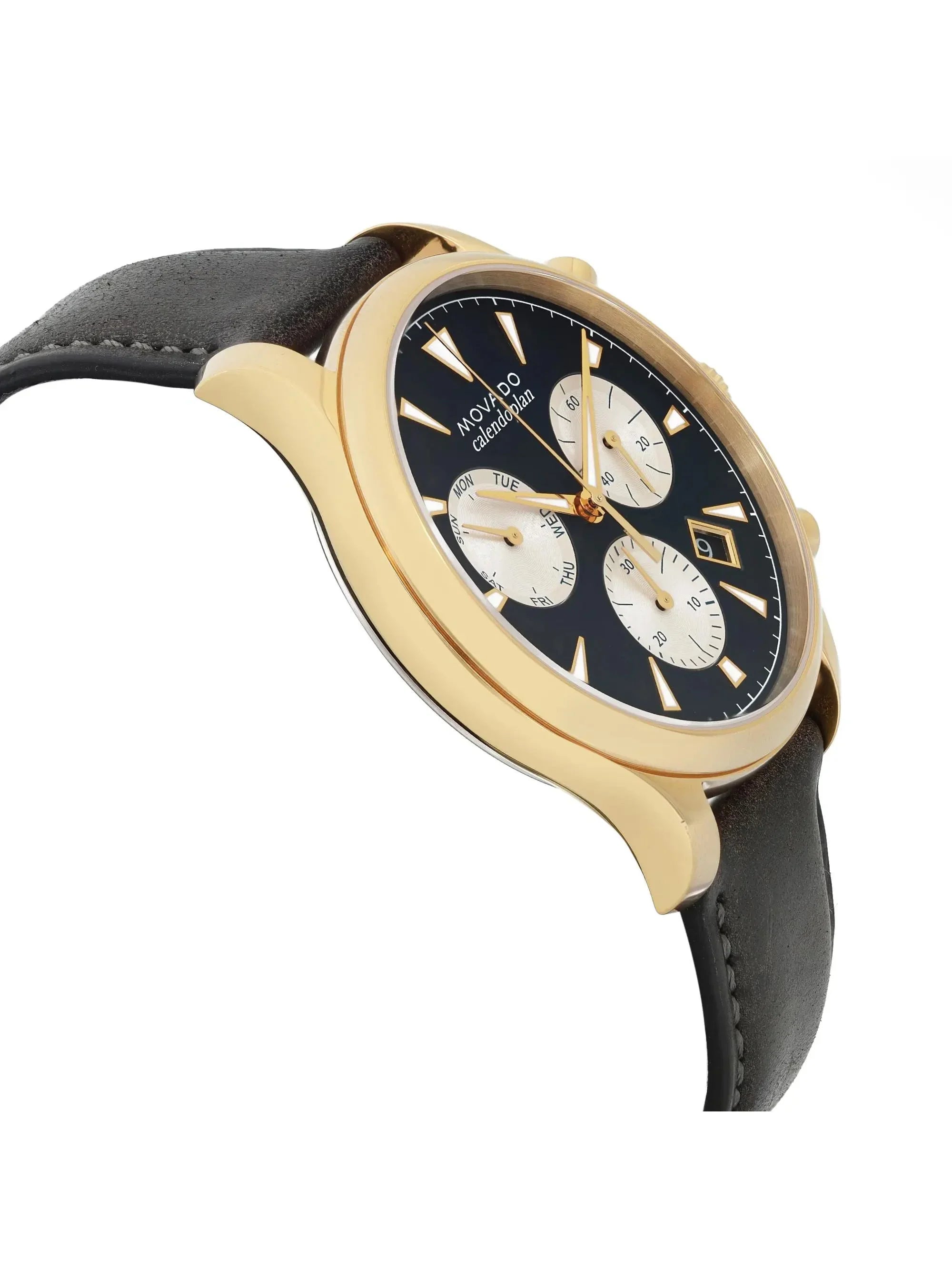Pre-Owned Movado Heritage 43mm Navy Blue Dial Quartz Men Watch 3650006 (Good)