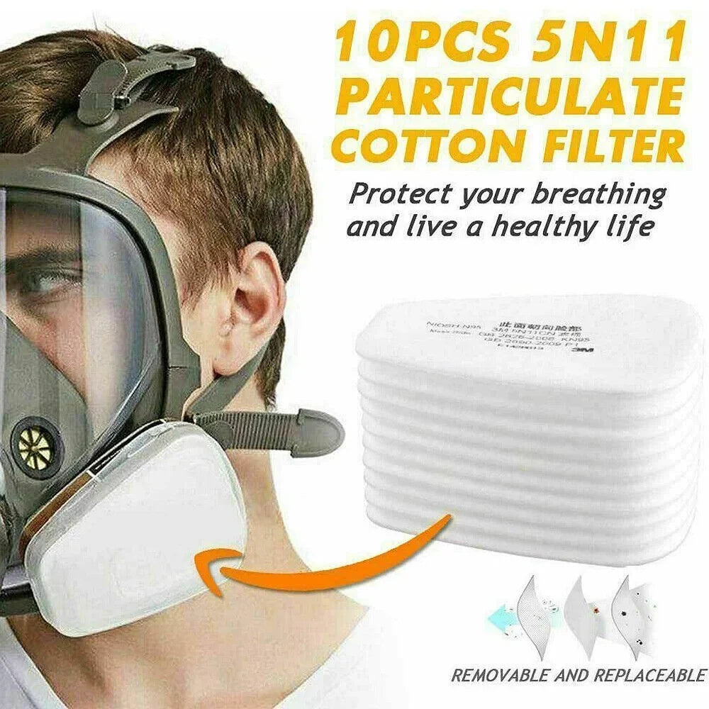 Full Face Gas Mask Respirator Set Painting Spraying w/Filters for 6800 Facepiece