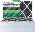 Filterbuy 24x25x1 MERV 8 Odor Eliminator Pleated HVAC AC Furnace Air Filters with Activated Carbon (12-Pack)