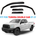 GrandWheel Co Smoke Tinted In-channel Side Window Vent Visor Deflectors Rain Guards Compatible with Toyota Tundra 2007-2021 Double Cab - 4pcs. GW0114