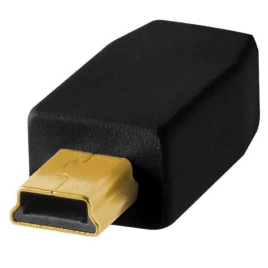 Pro USB 2.0 A Male to Mini-B 5 Pin Cable - 15 Feet - Gold PLatitudeed