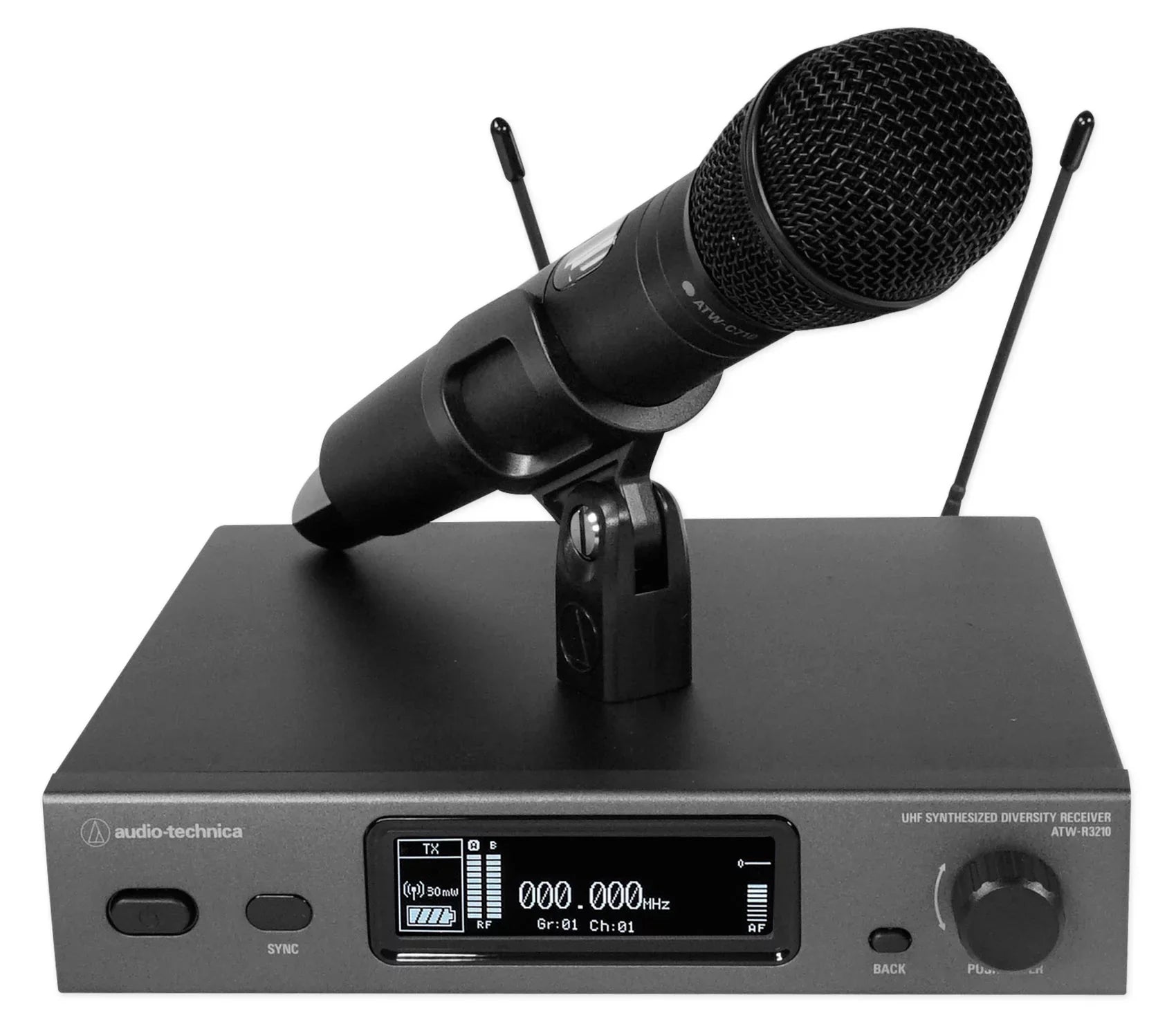 Audio Technica ATW-3212/C710DE2 Wireless Handheld Mic+Tower Home Theater Speaker