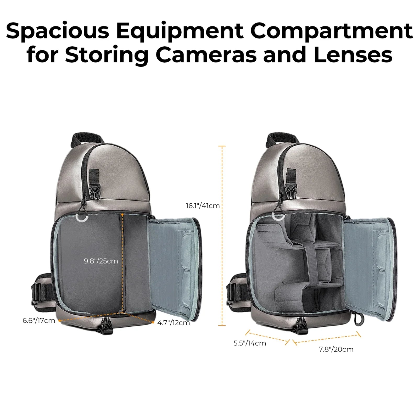K&F CONCEPT Single Shoulder Bag,F Camera Camera K F Camera Case Waterproof With Dslr/slr/mirrorless Camera Case With Removable Dividers Waterproof With Removable Camera Camera Dslr/slr/mirrorless
