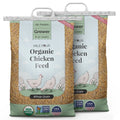 Mile Four | Grower Organic Chicken Feed | 100% US Grown Grains, Certified Organic, Certified Non-GMO, Corn-Free, Soy-Free, Non-Medicated Chicken Food | 18% Protein | Whole Grain | 46 lbs.