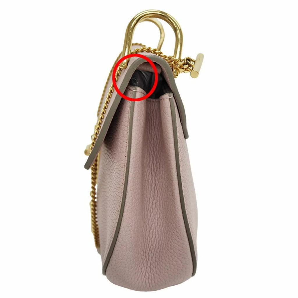 Pre-Owned Chloé Chloe Drew Chain Shoulder Bag 3S1031-9 Pink Leather Ladies (Good)