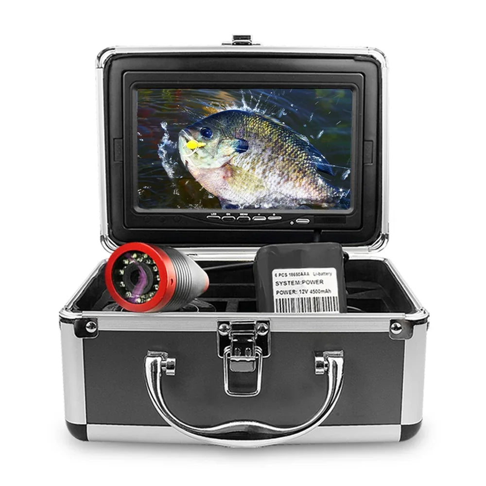 Erchang 7 Inch DVR Underwater Fishing Camera Portable Video Fish Finder for Lake Sea Fishing, Long Battery , Capture Every Moment Underwater