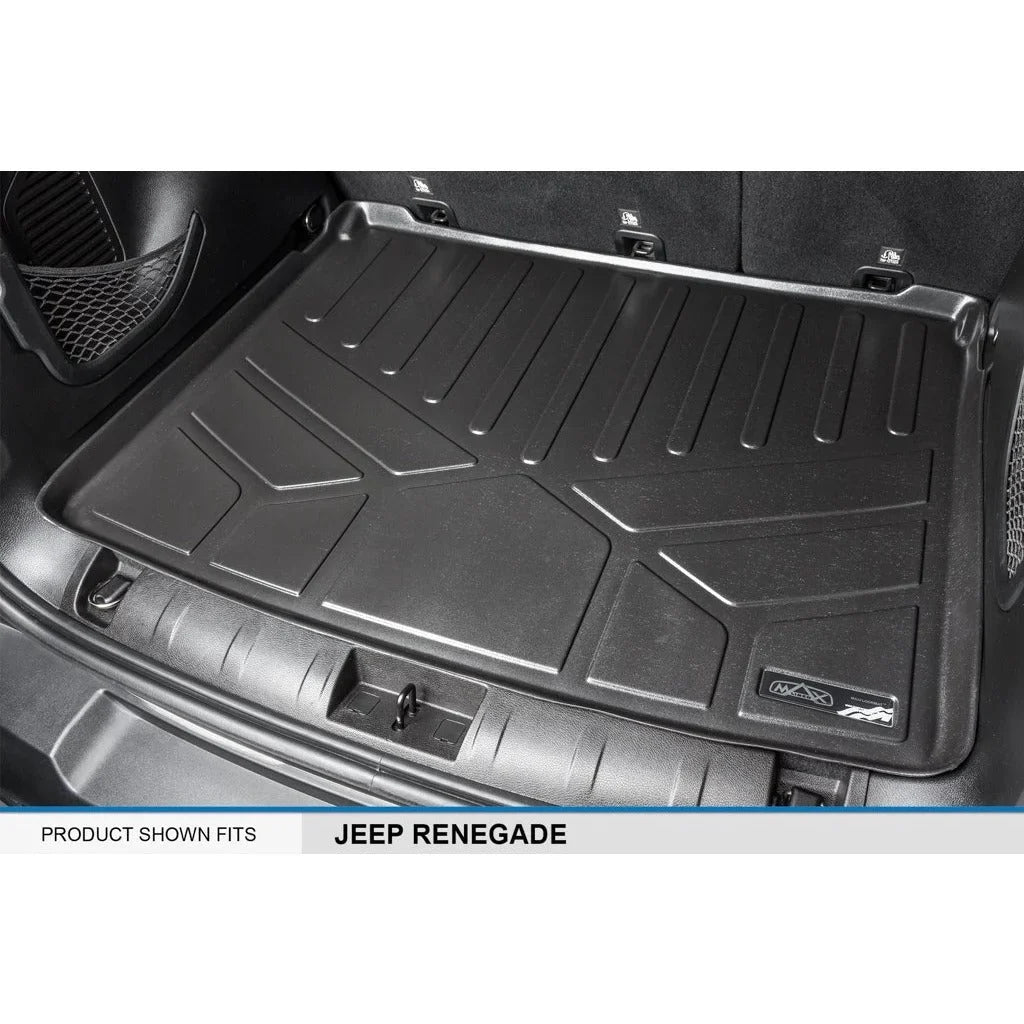 SMARTLINER All Weather Custom Fit Cargo Trunk Liner Floor Mat Black Compatible With 2015-2021 Jeep Renegade