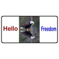 212 Main LPO1920 6 x 12 in. Hello Freedom with Eagle Photo License PLatitudee