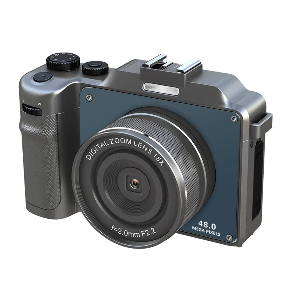 Spirastell Digital Camera,Battery Camera Mount 48MP Dual Lenses Portable Camera 4K Auto Mount 1/4in 48MP 4K Video Camera Dual Lenses 18X  Dete Lanya QISUO camera 3.0-inch Festival