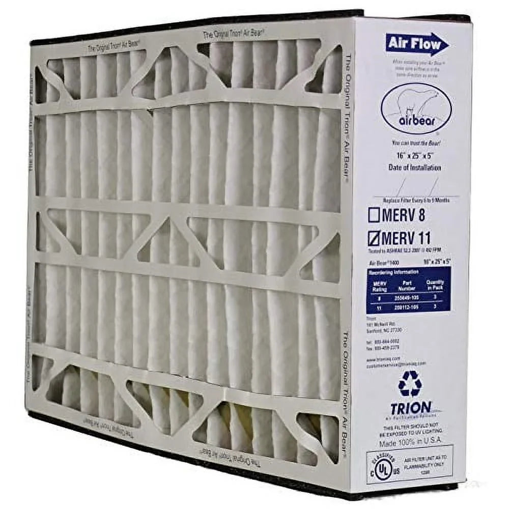 Air  259112-105-3PK Trion N/A Air  Cub Air  Cub Replacement MERV 11 Media Filter, 16x25x5 inches, 3 Pack