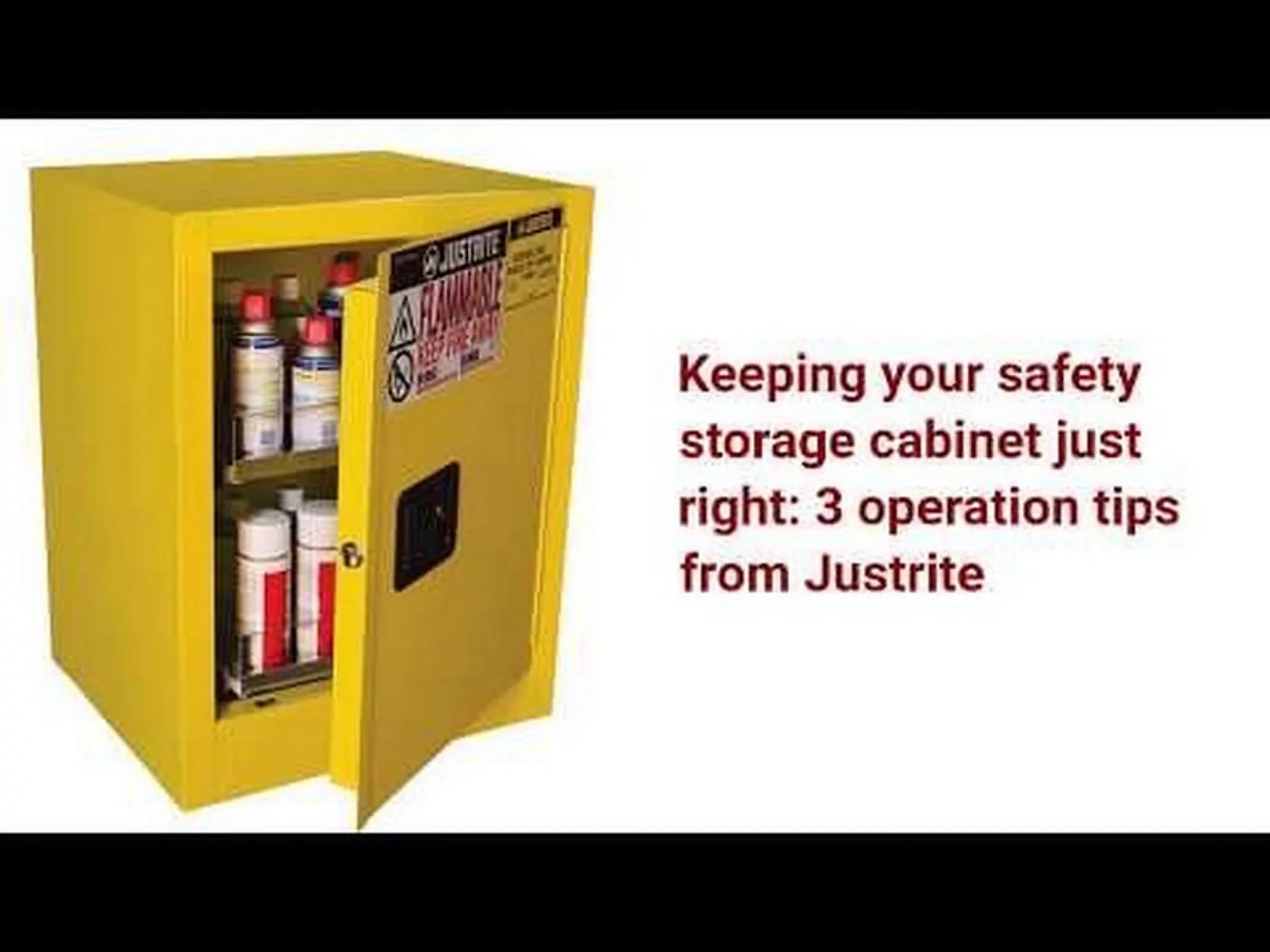Justrite Yellow Countertop & Compact Cabinets, Manual-Closing Cabinet, 4 Gallon - 1 EA (400-890400)