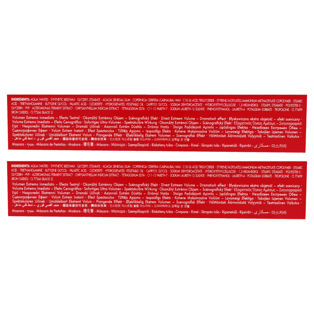 Pupa Milano Vamp! Extreme Mascara - 010 Extra Black - Pack of 2 - 0.4 oz Mascara