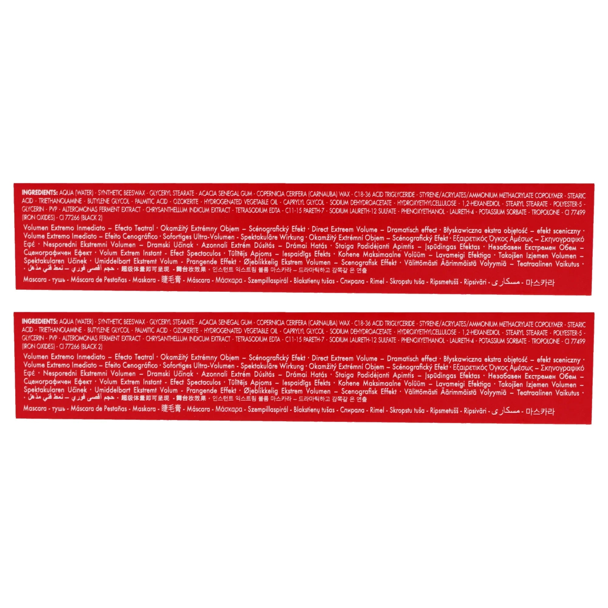 Pupa Milano Vamp! Extreme Mascara - 010 Extra Black - Pack of 2 - 0.4 oz Mascara