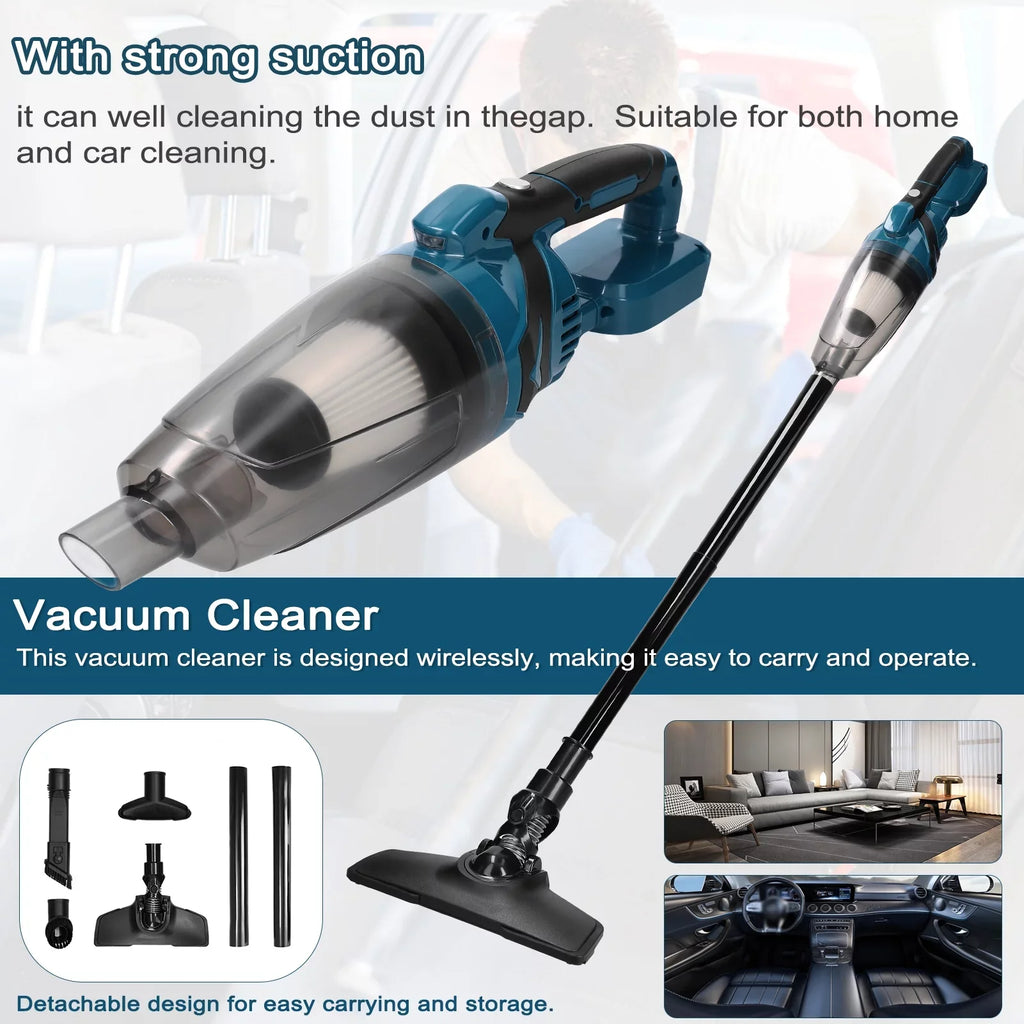 Andoer 10KPa High Power Cordless Vacuum Cleaner, Home and Car Dual Use, Portable Vacuum Cleaner