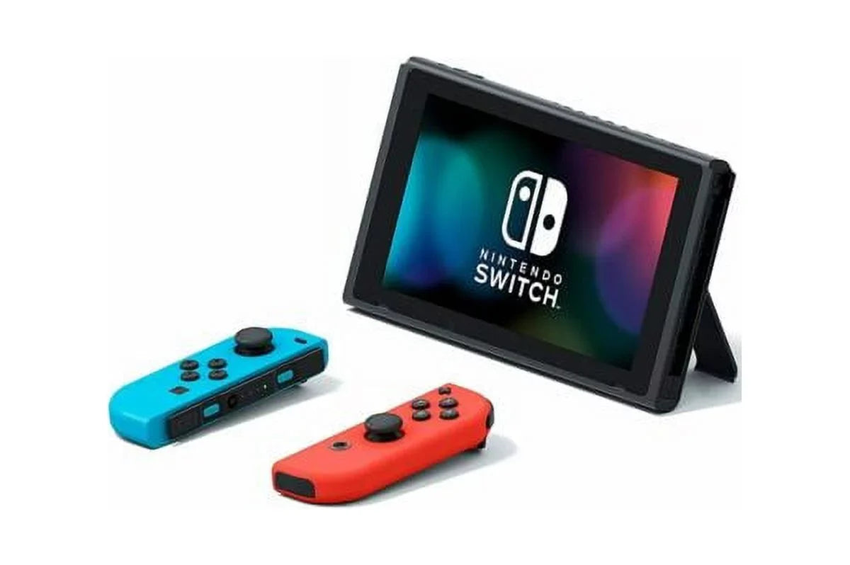 Restored Nintendo Switch 32GB Console Neon Red & Neon Blue Joy-Con HADSKABAA (Refurbished)