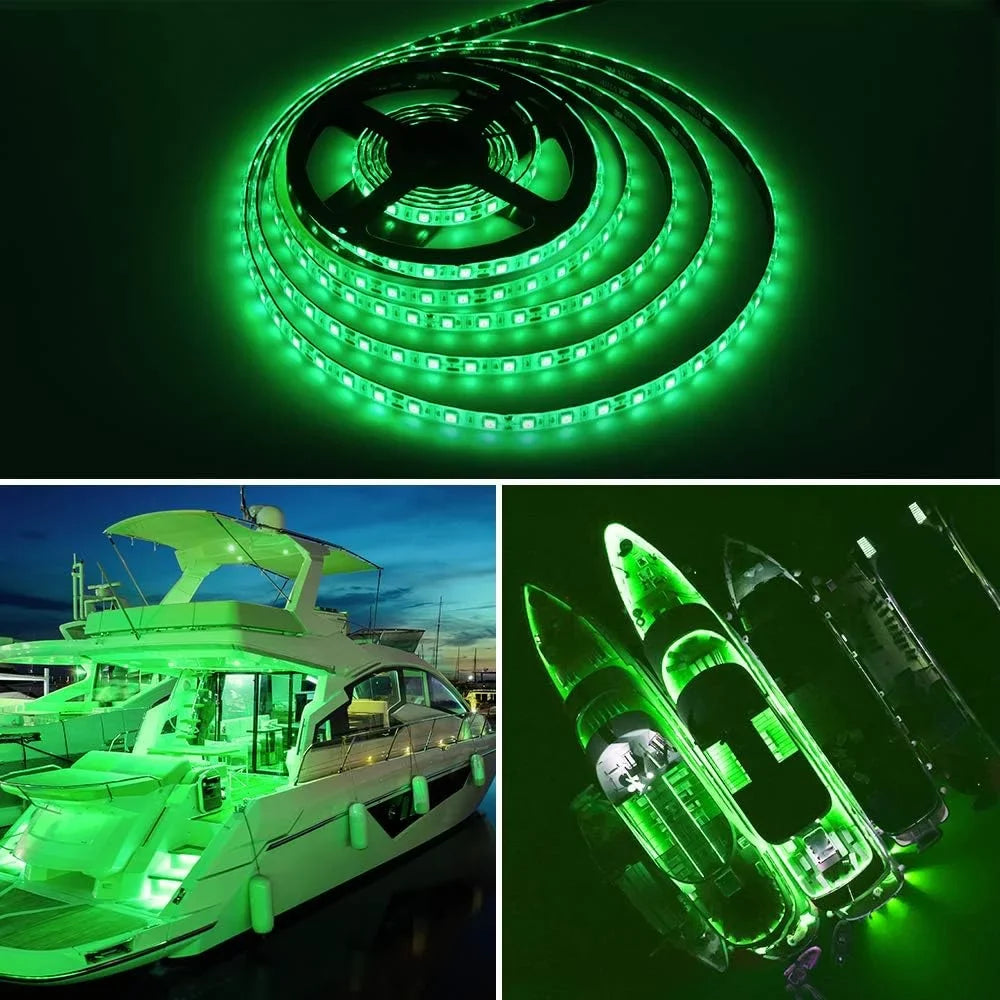 Pontoon Boat Light, Marine Led Light Strip for Duck Jon Bass Boat Sailboat Kayak Flex Lighting for Boat Deck Light Accent Light Courtesy Interior Lights Fishing Night 12v