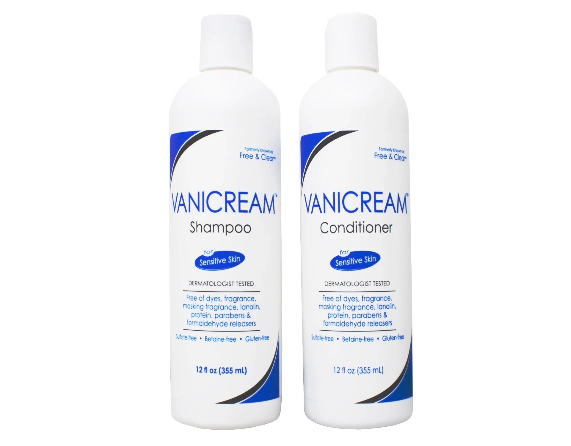 Vanicream / Free & Clear SHAMPOO and CONDITIONER COMBO SET 12oz ea