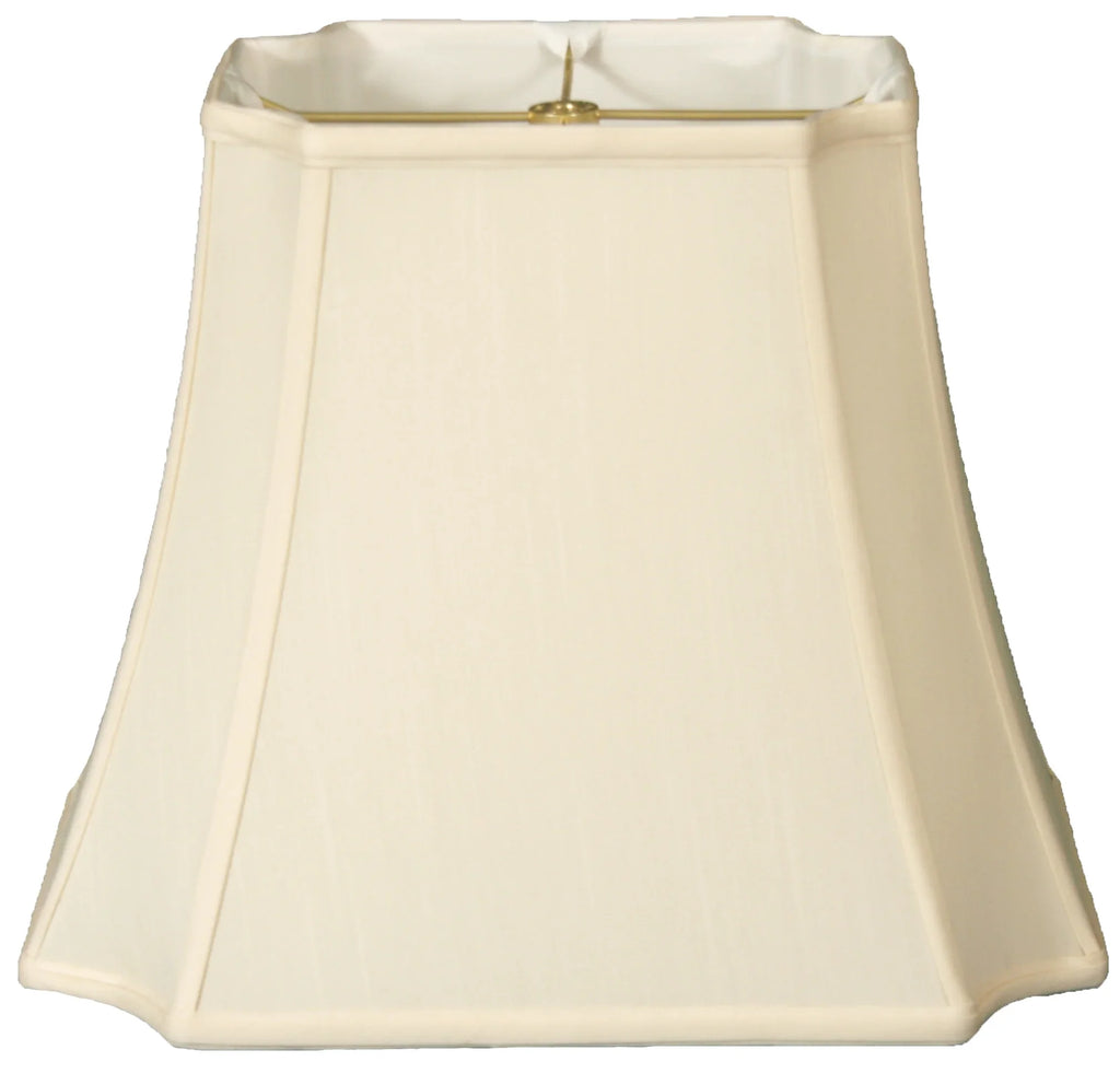 Royal Designs 17" Rectangle Inverted Cut Corners Lamp Shade Eggshell