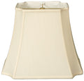 Royal Designs 17" Rectangle Inverted Cut Corners Lamp Shade Eggshell