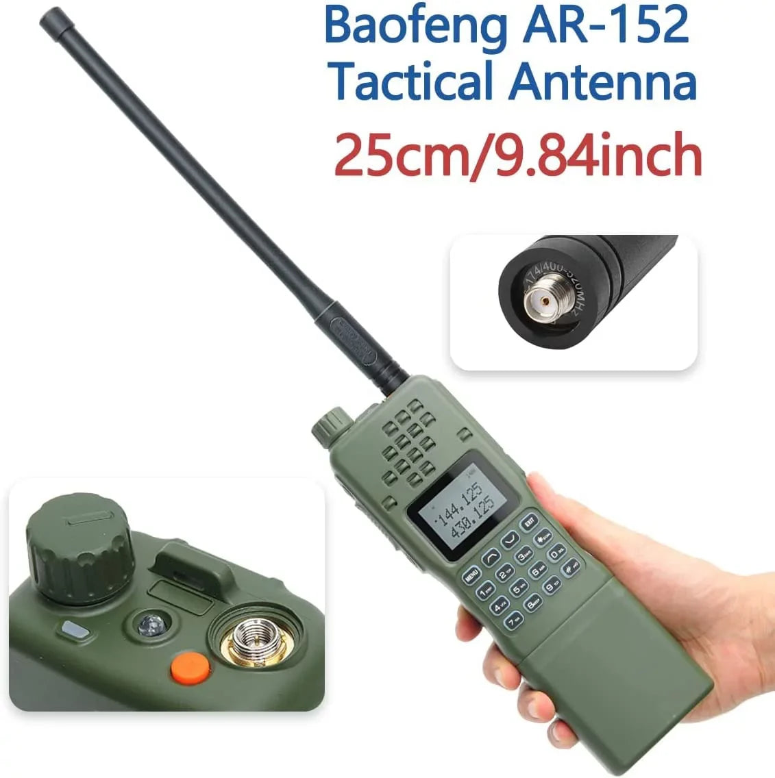 ABBREE AR-152 10W Powerful Ham Radio Portable Tactical Two Way Radio Long Range Walkie Talkie 12000mAh Battery with Extra Programming Cable Full Kits