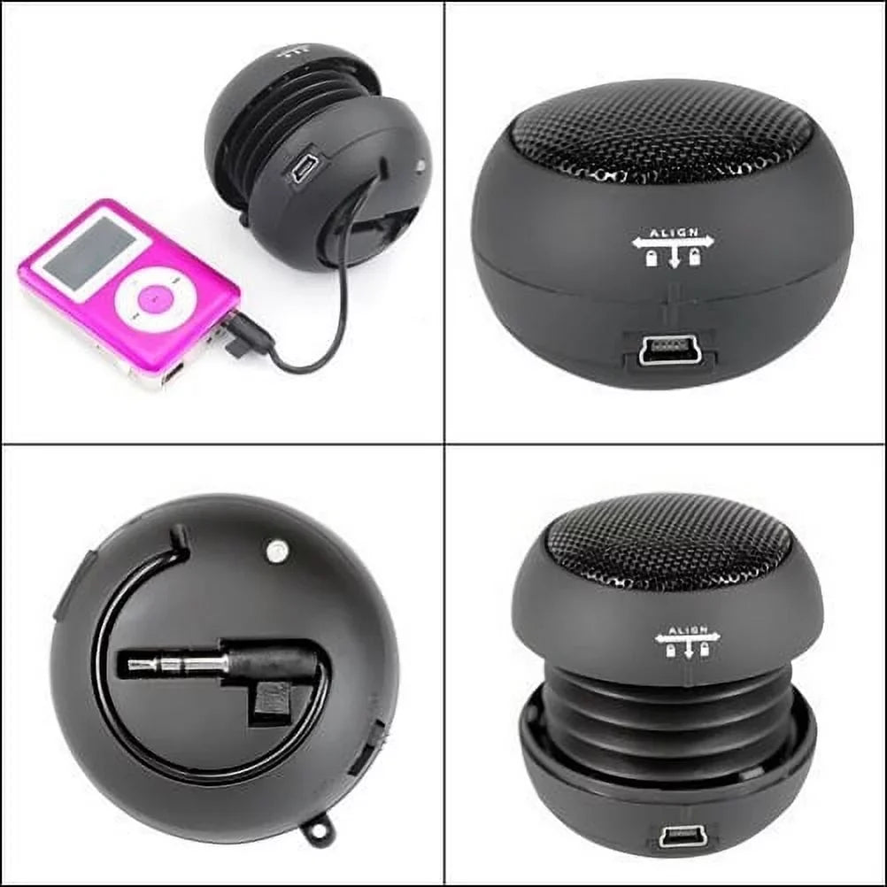 Portable Wired Speaker for Moto G Stylus (2022) Phone - Audio Multimedia Rechargeable Black Compatible With Motorola Moto G Stylus (2022)