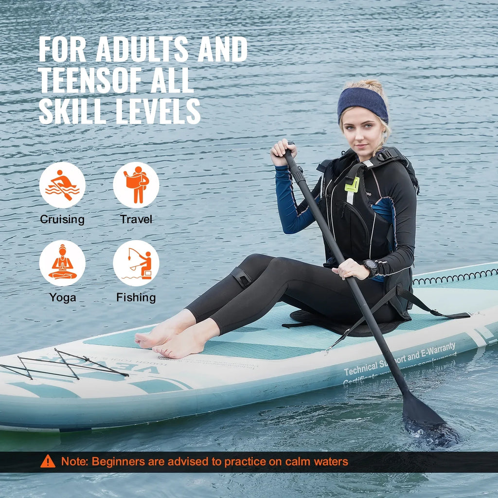 SKYSHALO 10 ft Kayak Board InfLatitudeable Stand Up Paddle Board with Seat Accessory