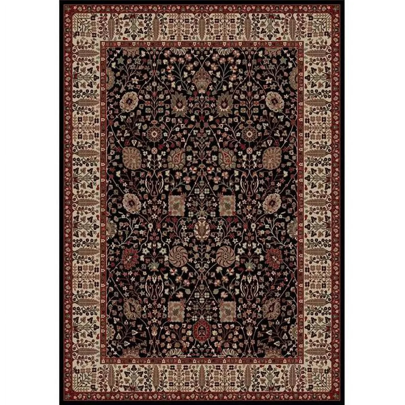 Concord Global  Persian Classics Kashan - Ivory - 7 ft. 10 in. x 11 ft. 2 in.