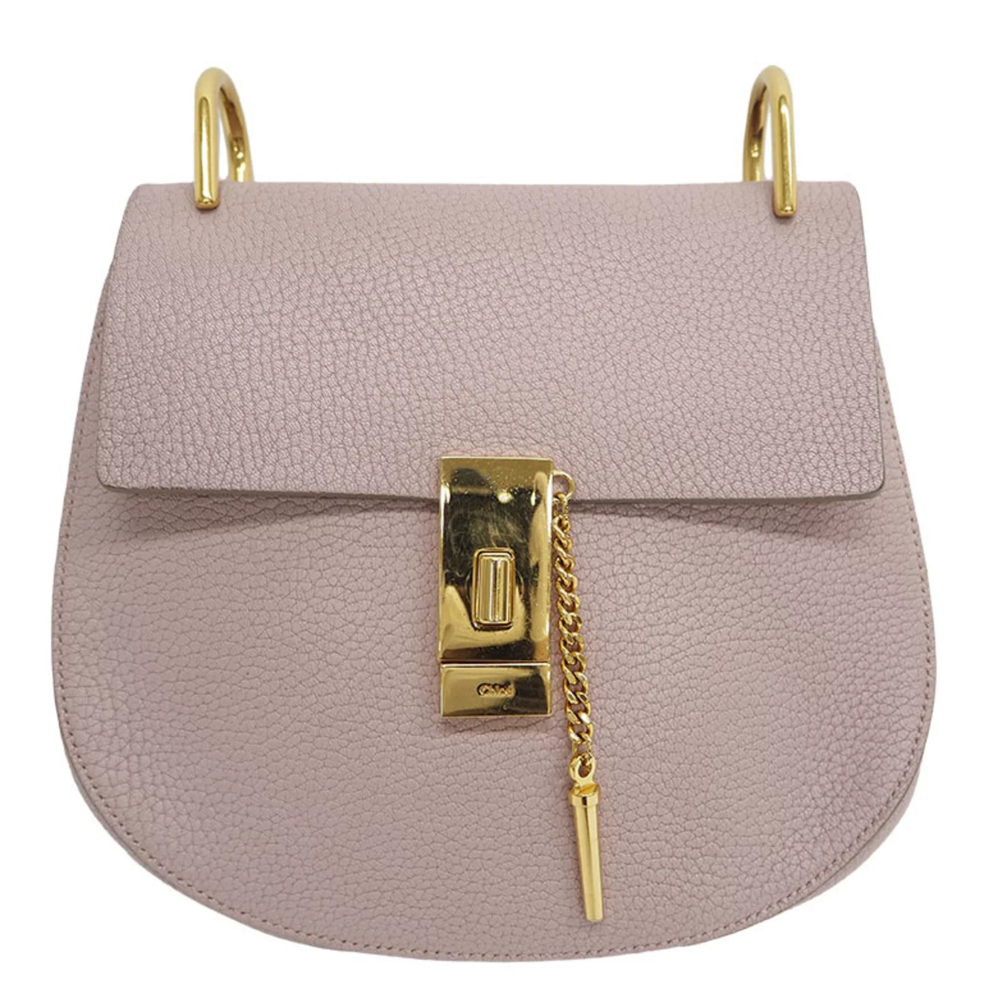 Pre-Owned Chloé Chloe Drew Chain Shoulder Bag 3S1031-9 Pink Leather Ladies (Good)