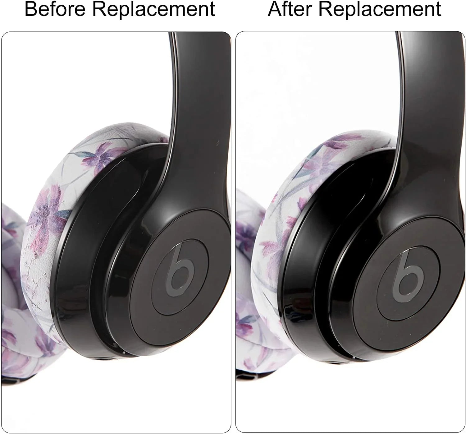 Ear Pads,Replacement earpads with Noise IsoLatitudeion Memory Foam Ear Cushions Compatible with Beats Solo 2 & 3