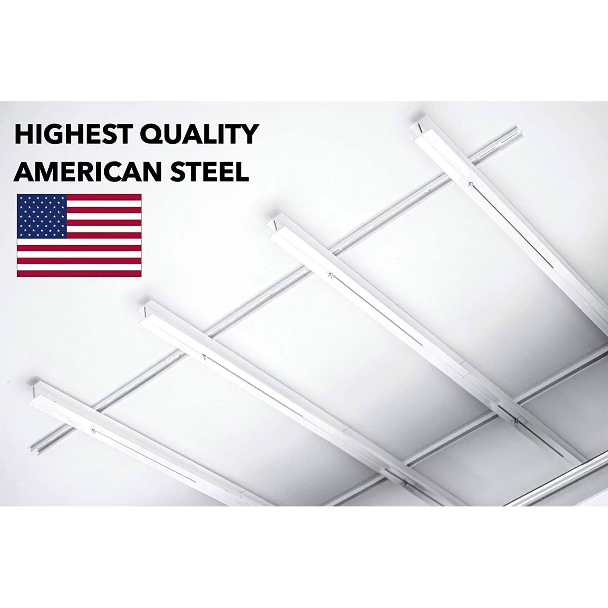 E-Z Storage Overhead Garage Ceiling Steel Storage Rack for Tote Containers