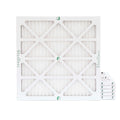 6 Pack of 25x25x1 MERV 10 Pleated Air Filters by Glasfloss. Actual Size: 24-1/2 x 24-1/2 x 7/8