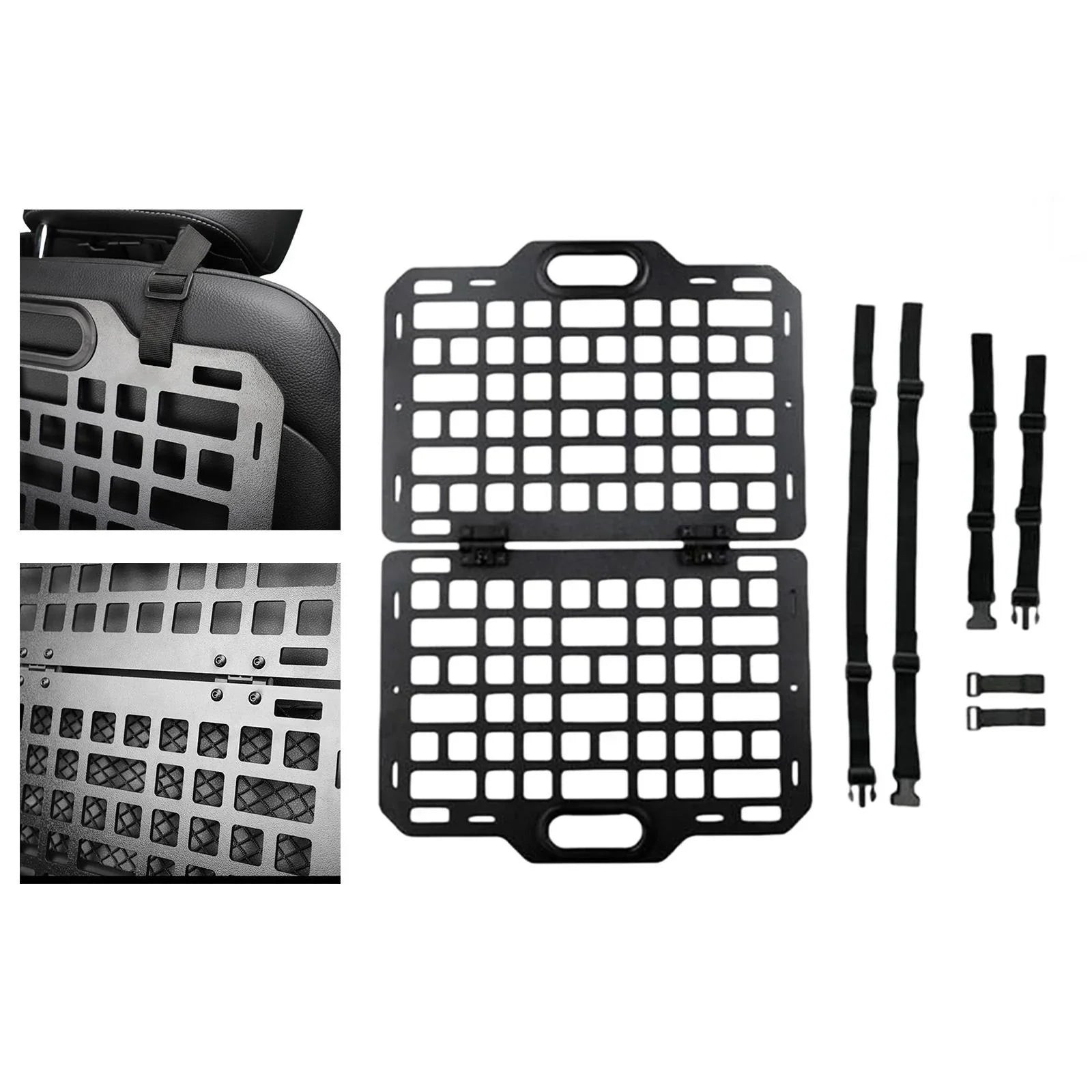 BAOSITY Auto Seat Back Organizer Modular Storage Molle Panel Car Seatback Hanging PLatitudee Auto Seat Panel for Automotive Truck Parts