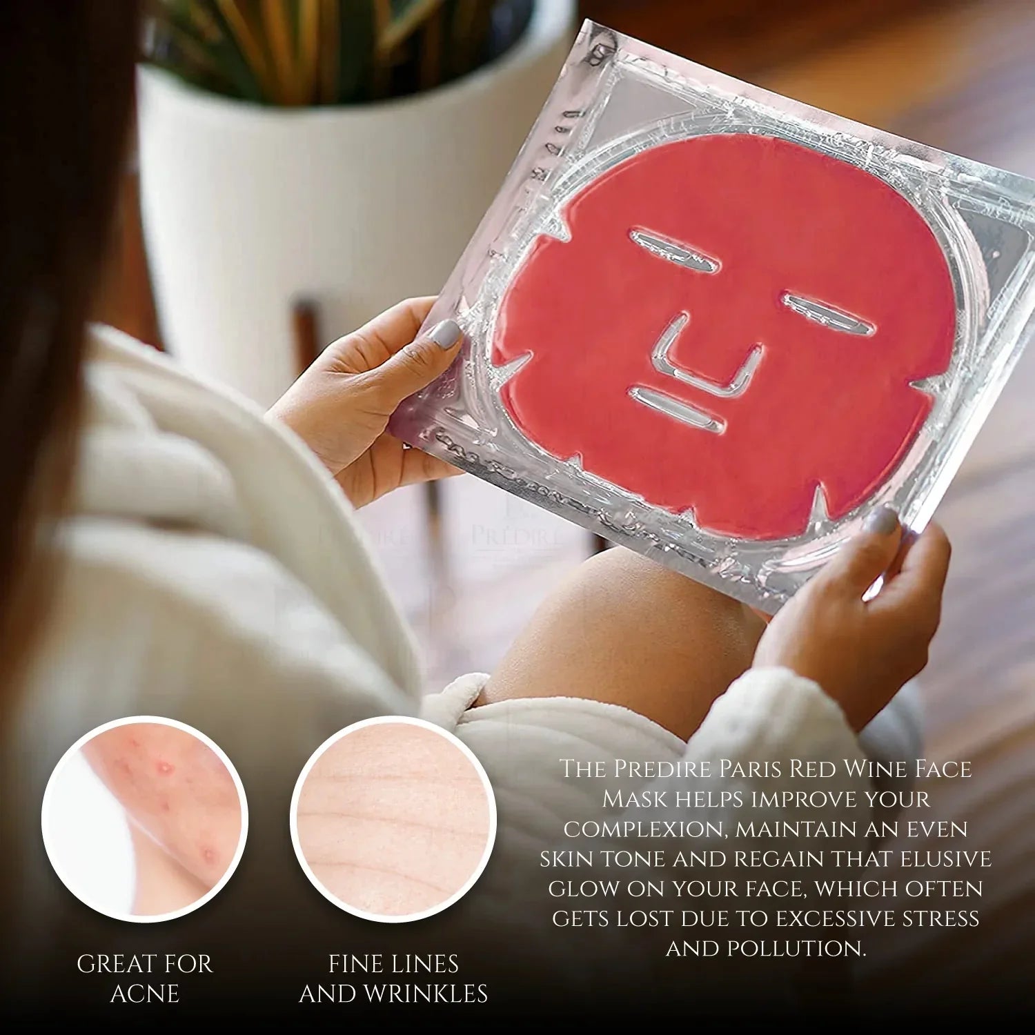 Red Wine Anti-Aging Facial Mask - Single Mask