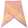 Pre-Owned Chanel scarf muffler pink yellow flower silk 100% CHANEL here mark see-through ladies (Good)
