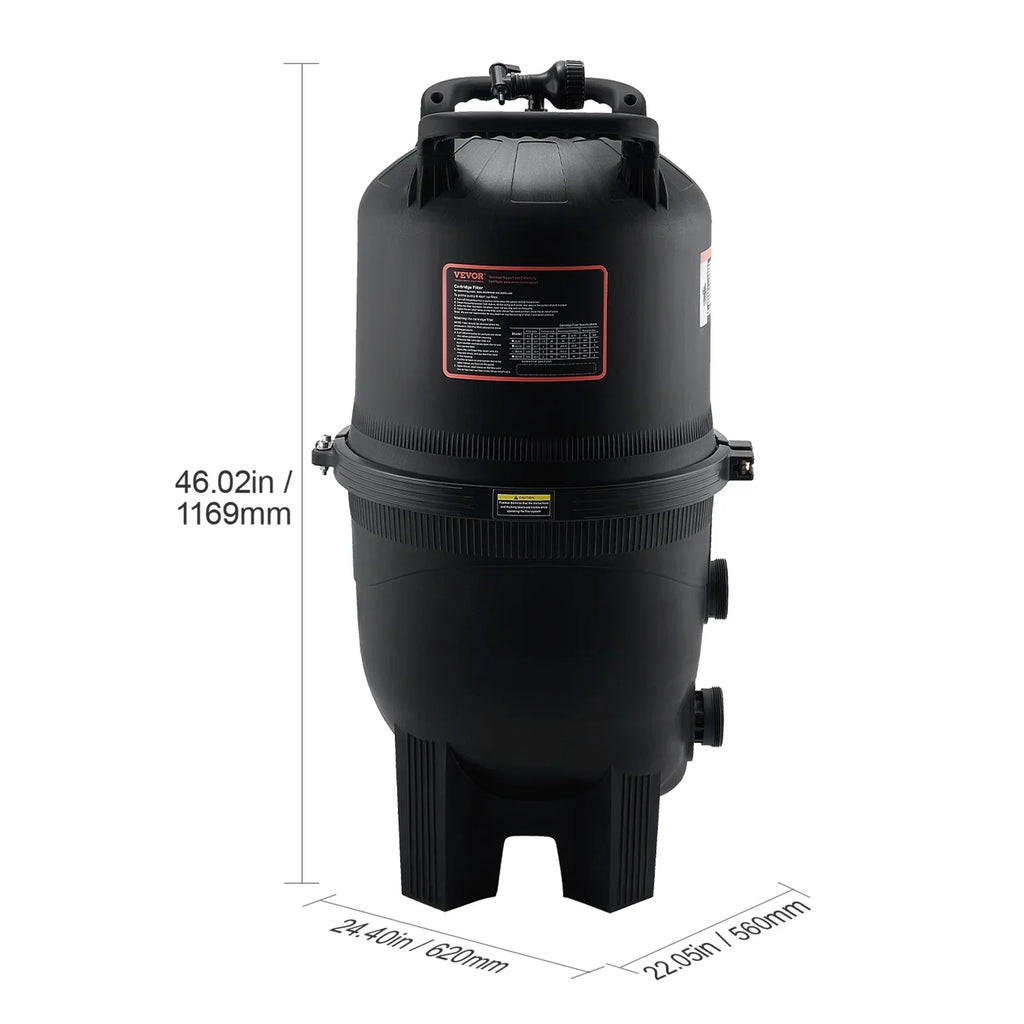 SKYSHALO 525Sq.Ft Pool Cartridge Filter In/Above Ground Swimming Pool Filtration
