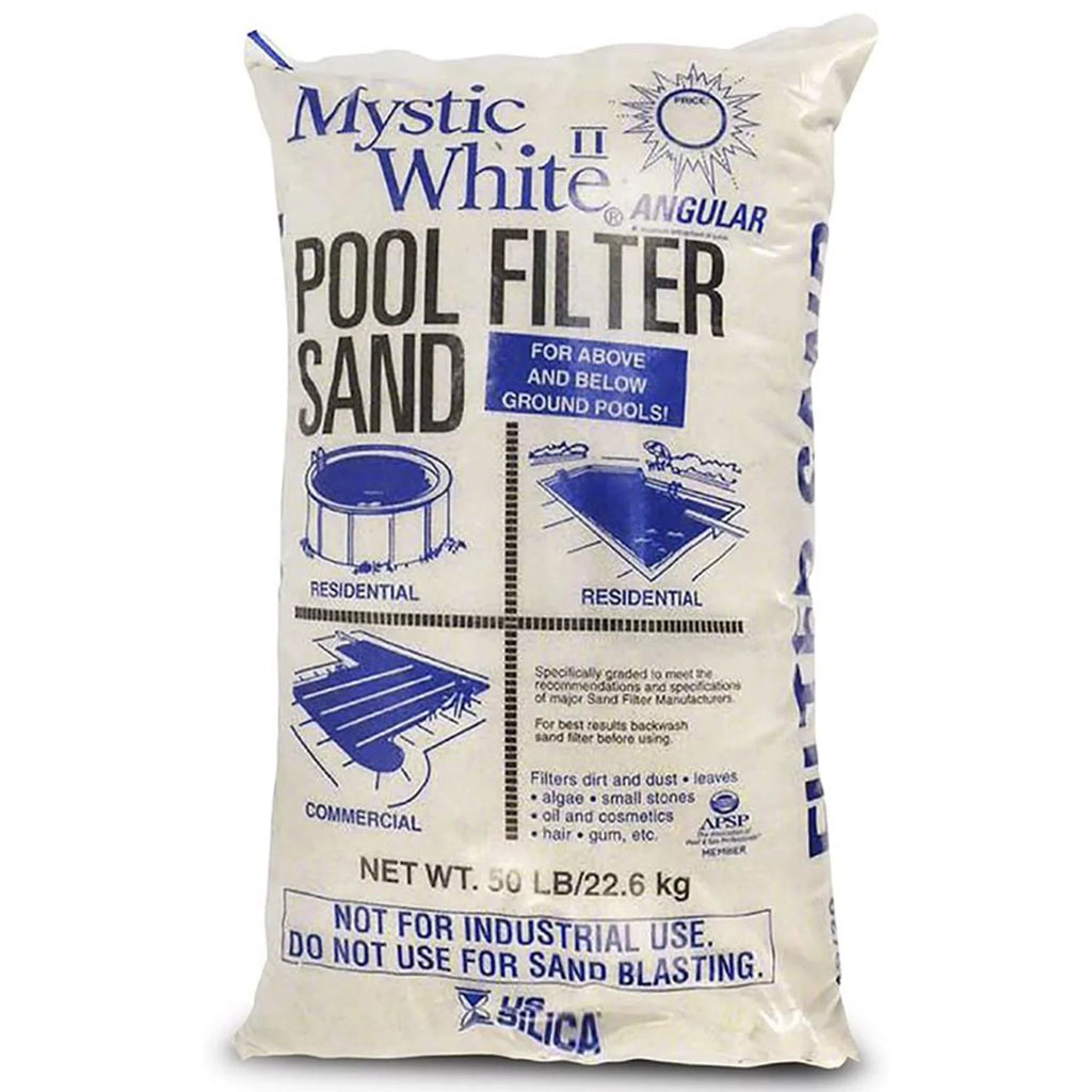 U.S. Silica 50lbs Mystic White II Swimming Pool Filter Sand, White (2 Pack)