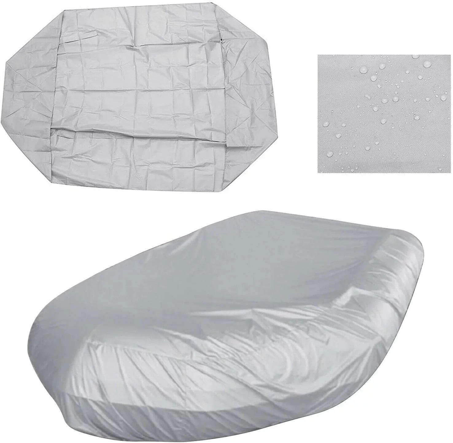 Miumaeov InfLatitudeable Boat Cover Heavy-Duty Waterproof and UV-Resistant Marine Grade Polyester for V-Shaped Hull Professional Type Fishing Boat Speed Boat Bass Boat