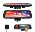 RYDEEN 360 View Surround View 4K Dash Camera 10-inch Touchdisplay Frameless Rearview Mirror with TFT Monitor w/ Auto Brightness Day/Night, DIY Install, Backup Video-in