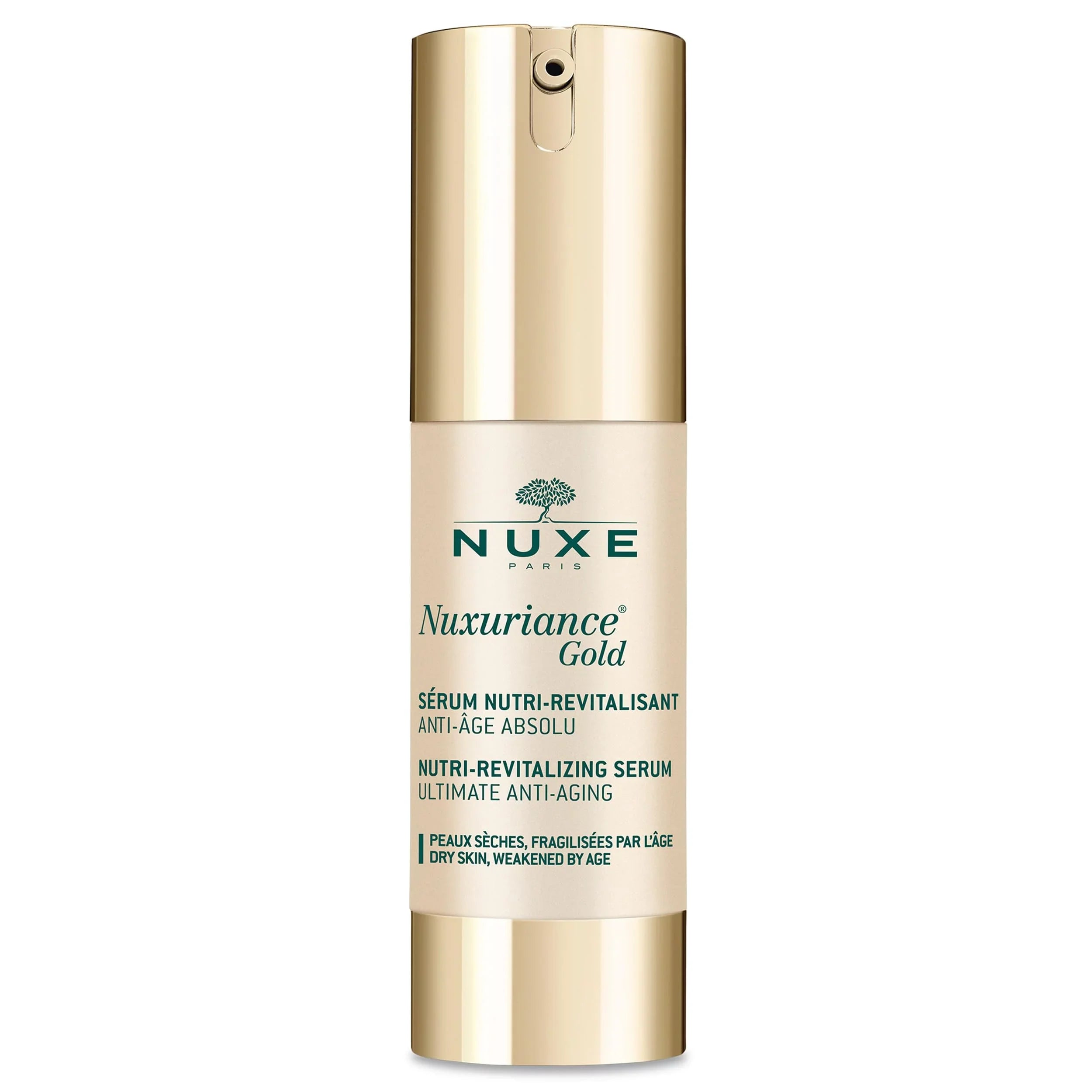 Nuxe Nuxuriance Gold Nutri-Replenishing Serum | Ultimate Anti-Aging Serum For Dry Skin, Vegan, Made In France, 1 Fl Oz