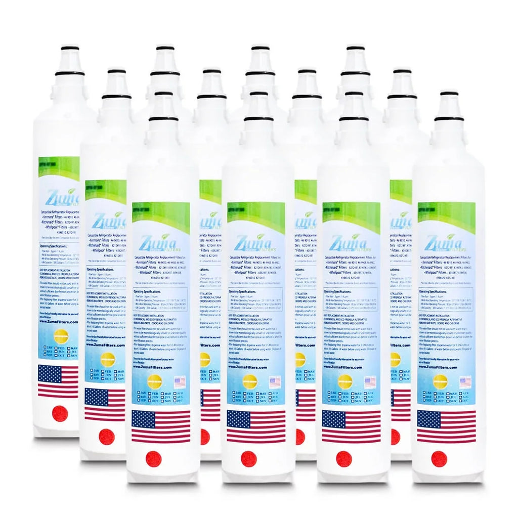 ZUMA Brand , Water Filters , Model # ZWFZ1-RF750 , Compatible with Subzero® ID27R - 12 Pack - Made in U.S.A.