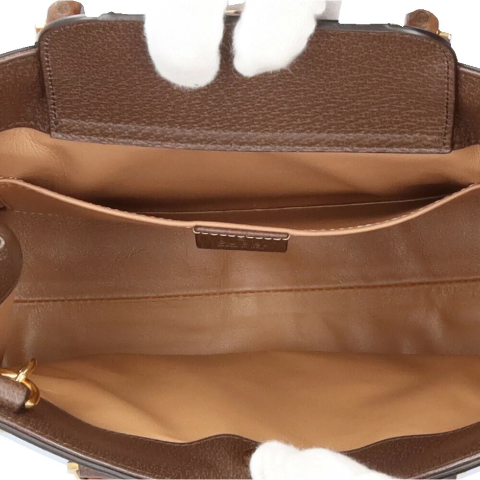 Pre-Owned Gucci Jumbo GG Bamboo Mini Tote Diana Shoulder Bag Leather 660195 493075 Brown Women's GUCCI (Good)