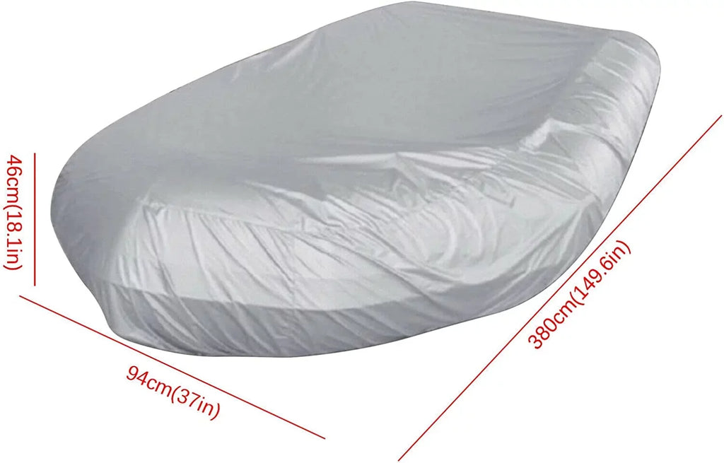 Miumaeov InfLatitudeable Boat Cover Heavy-Duty Waterproof and UV-Resistant Marine Grade Polyester for V-Shaped Hull Professional Type Fishing Boat Speed Boat Bass Boat