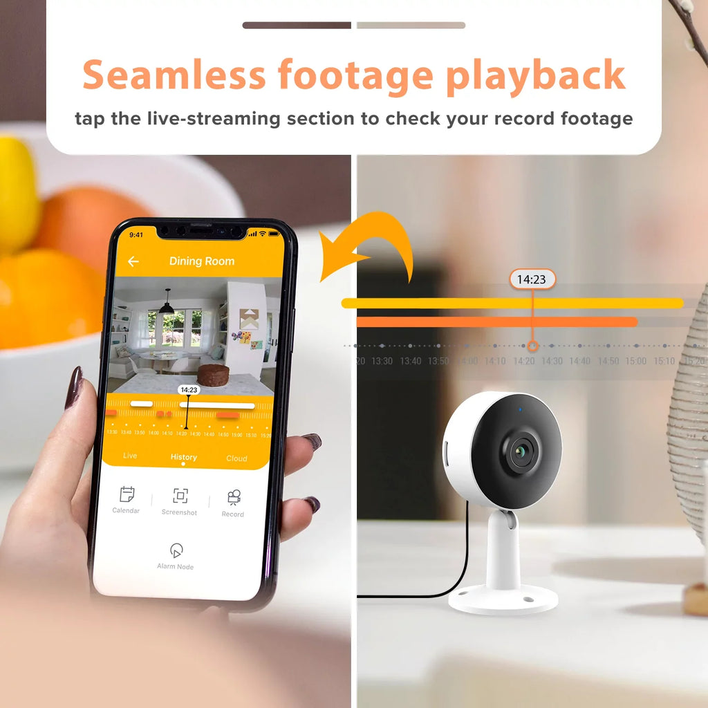 Arenti IN1 Indoor Home Security Camera , (2-Pack) Wifi and Phone APP 1080p HD 2-Way Audio Night Vision Surveillance Camera