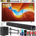 XBR55X900H 55-inch 4K UHD Full Array LED Smart TV 2020 Bundle with Deco Gear Sound Bar with Subwoofer, Wall Mount, 6-Outlet Surge Adapter, Screen Cleaner and TV Essentials 2020