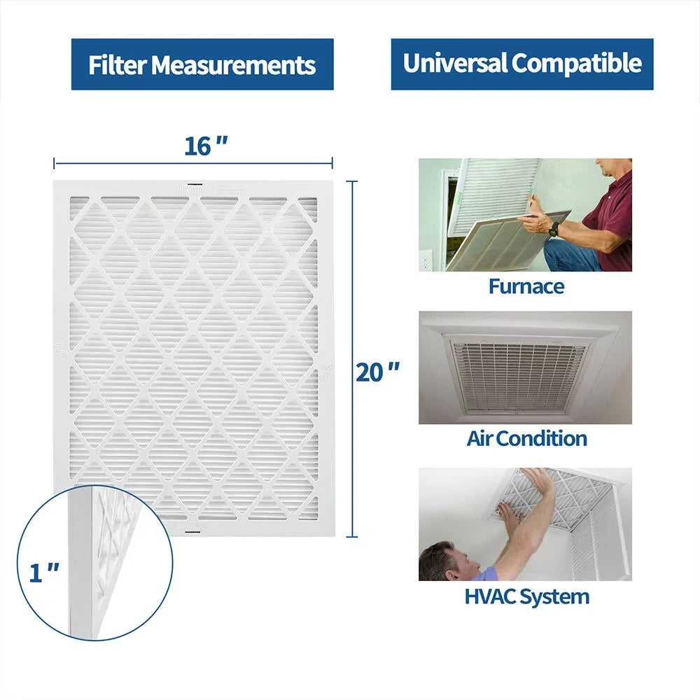 RSFDIYA Air Filter 16x25x1, 6-Pack MERV13 MPR 1800 HVAC AC Furnace Reusable Air Filters