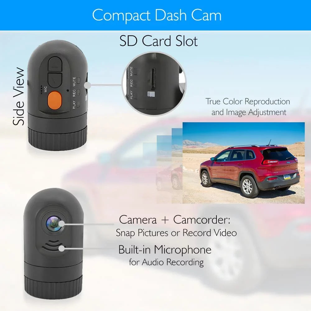 Pyle PLCMDVR77 7.4 Inch HD Video Recording System Rearview Mirror Monitor, Black